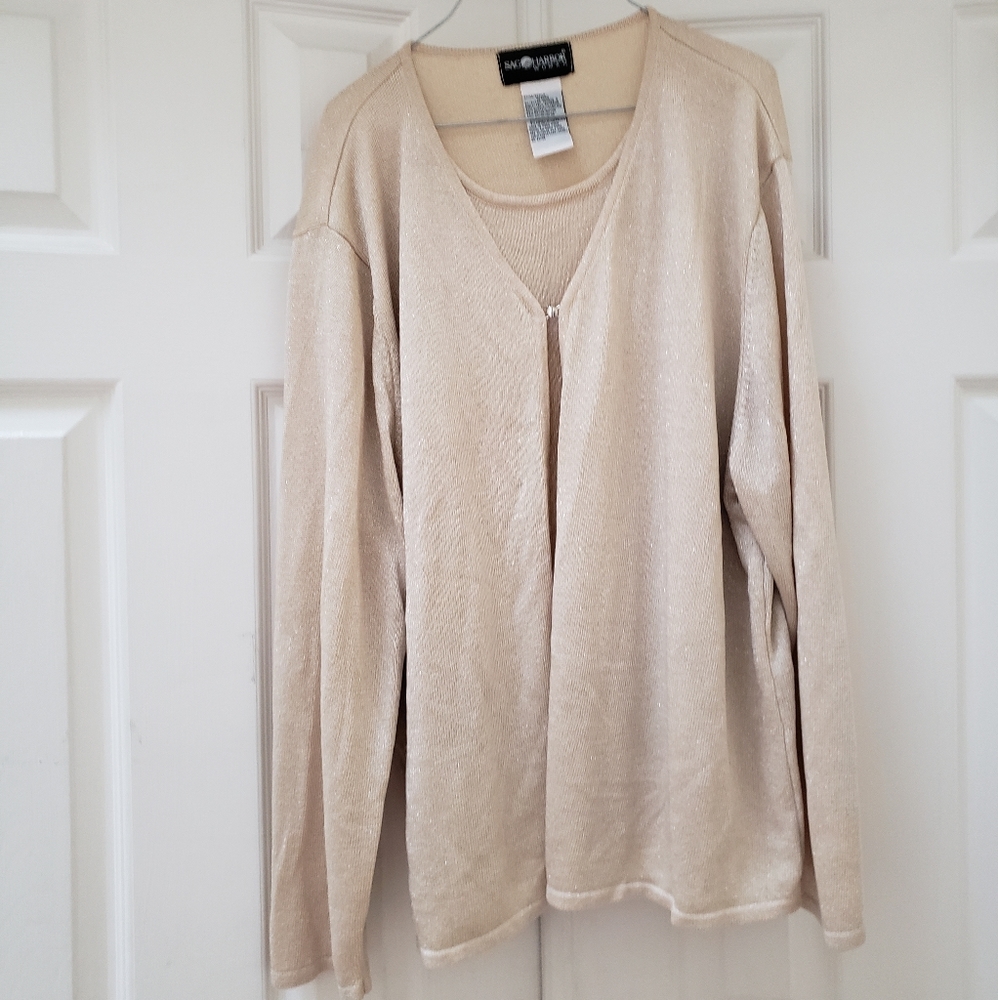Cream sweater with shimmer